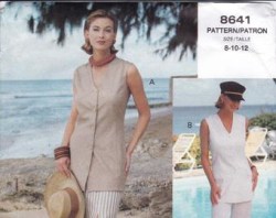 8641 VOGUE FIT TOP, MOCK WRAP LONG SKIRT, PANTS PATTERN 8-12